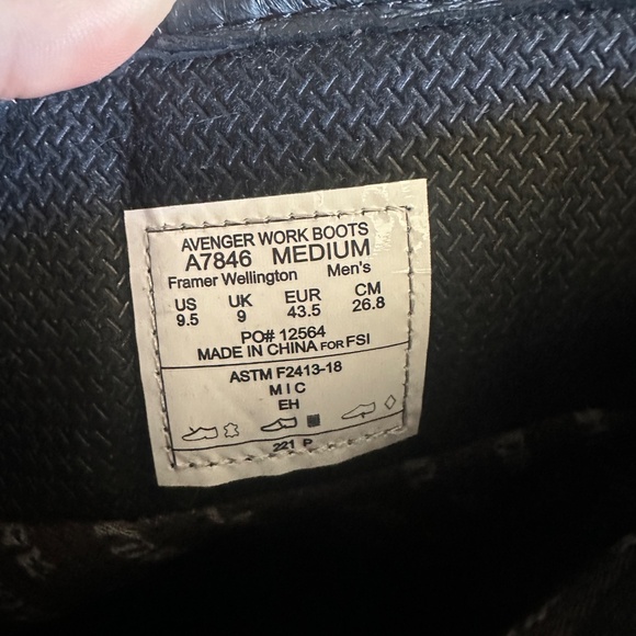 Avenger Framer Wellington Waterproof Work Boots – Brown | Men’s 9.5 NWT - Picture 6 of 13